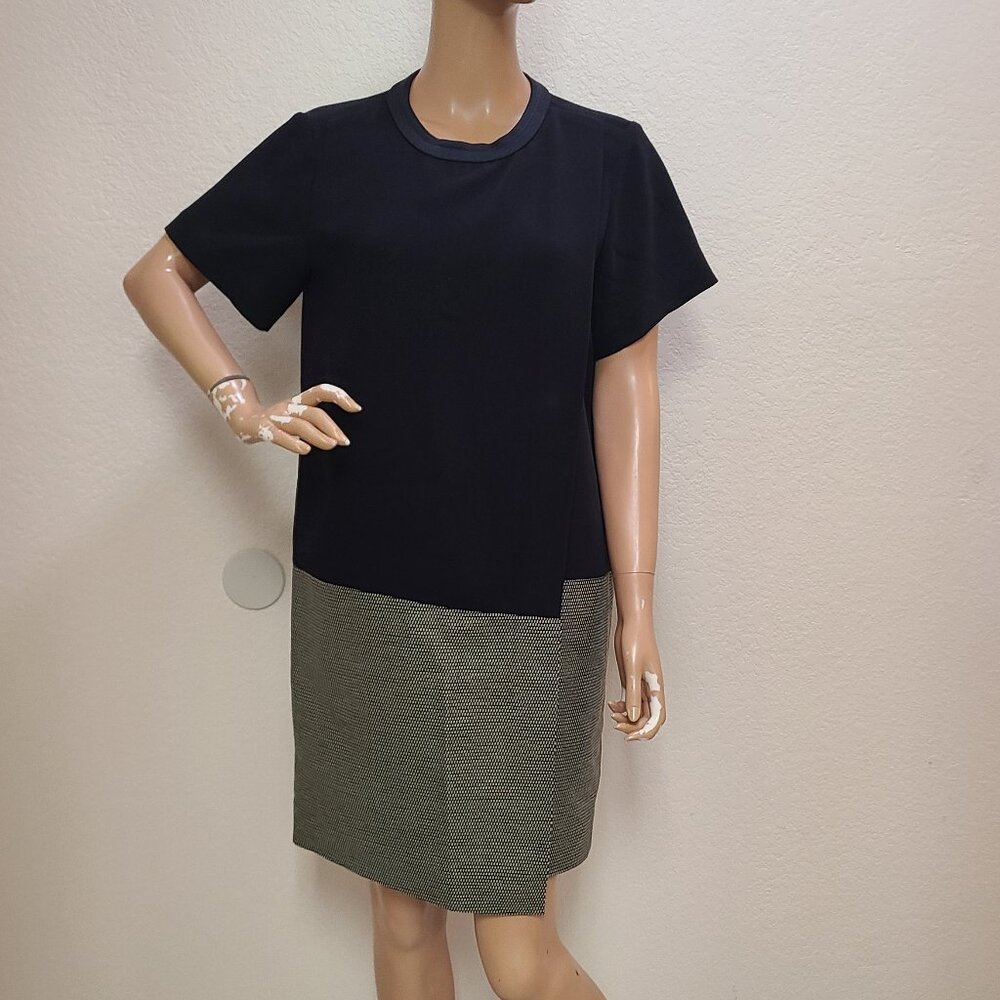 RAG & BONE STRAIGHT CUT SHIFT DRESS ASYMMETRICAL HEM PANELED DROP WAIST sz 6